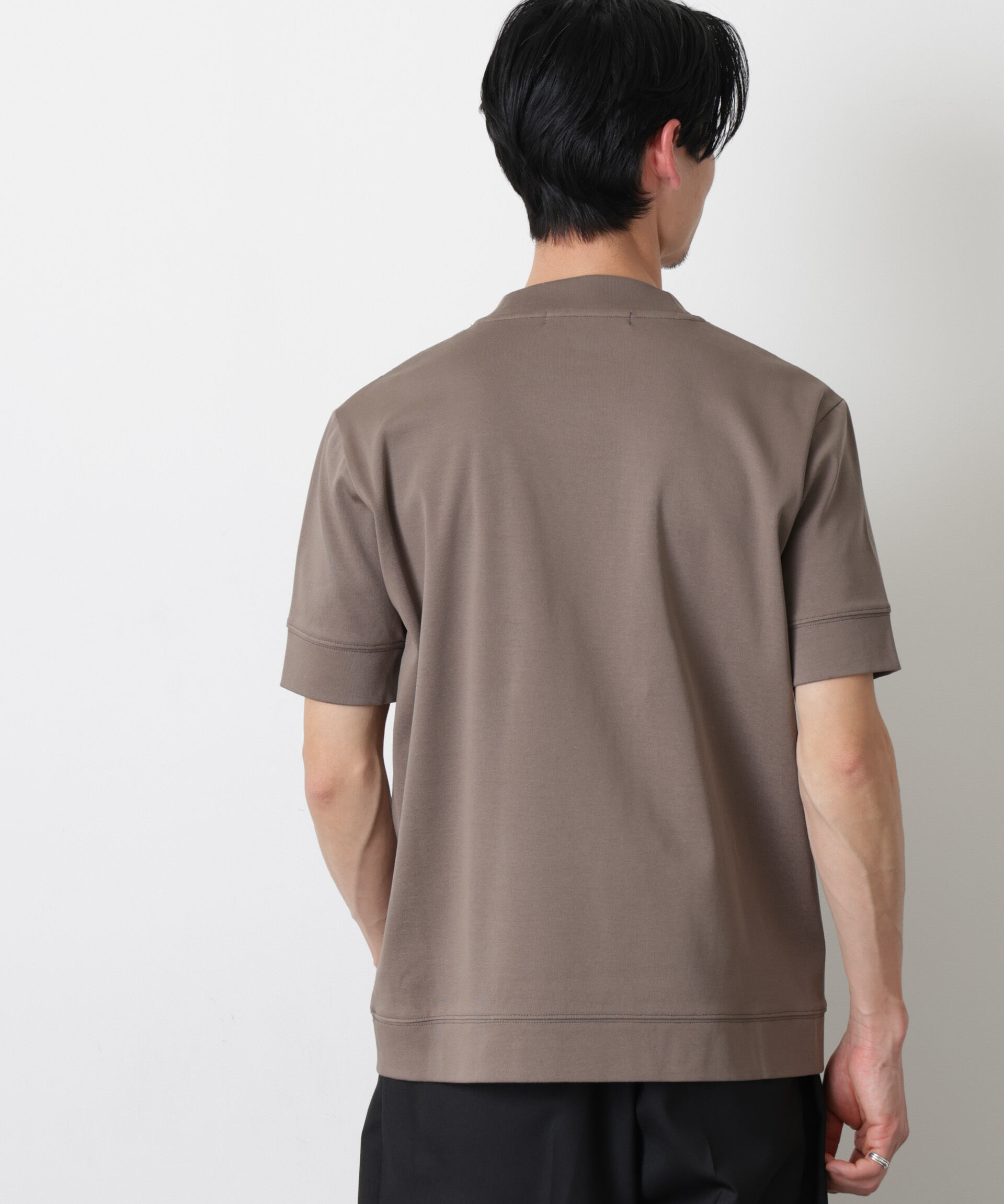 nano･universe「「FORMAL JERSEY」モックネックカットソー半袖」|Tシャツ・カットソー|