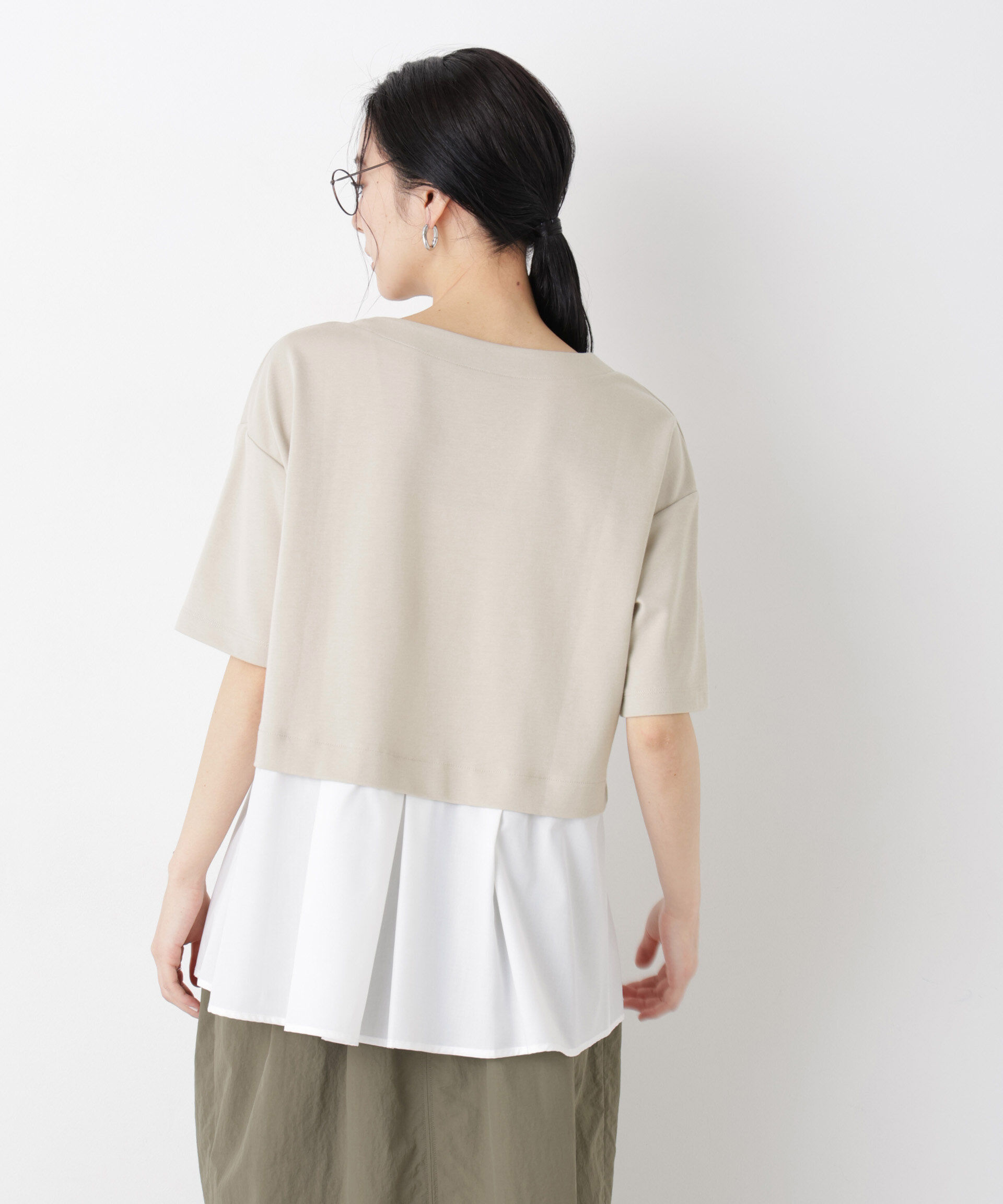 nano･universe「異素材ペプラムカットソー」|Tシャツ・カットソー|