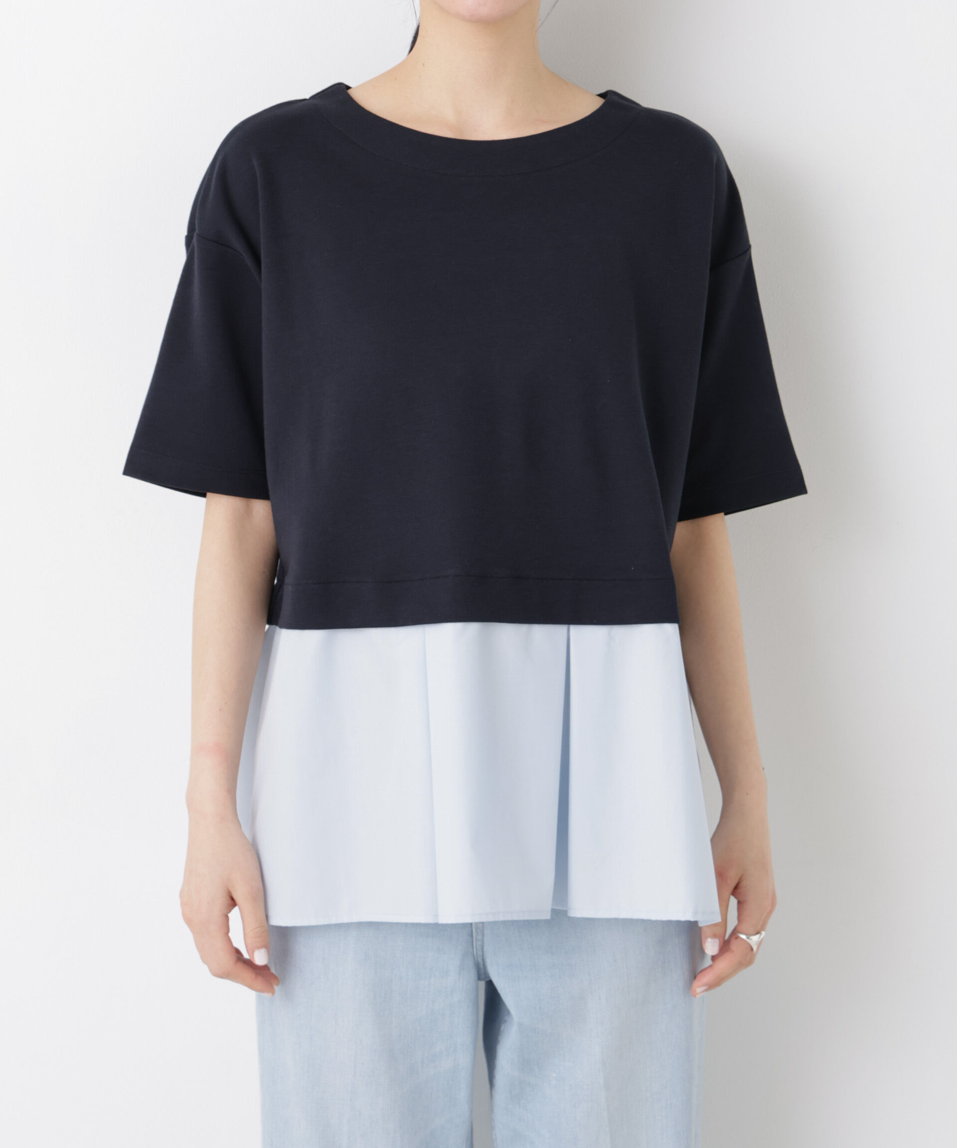 nano･universe「異素材ペプラムカットソー」|Tシャツ・カットソー|