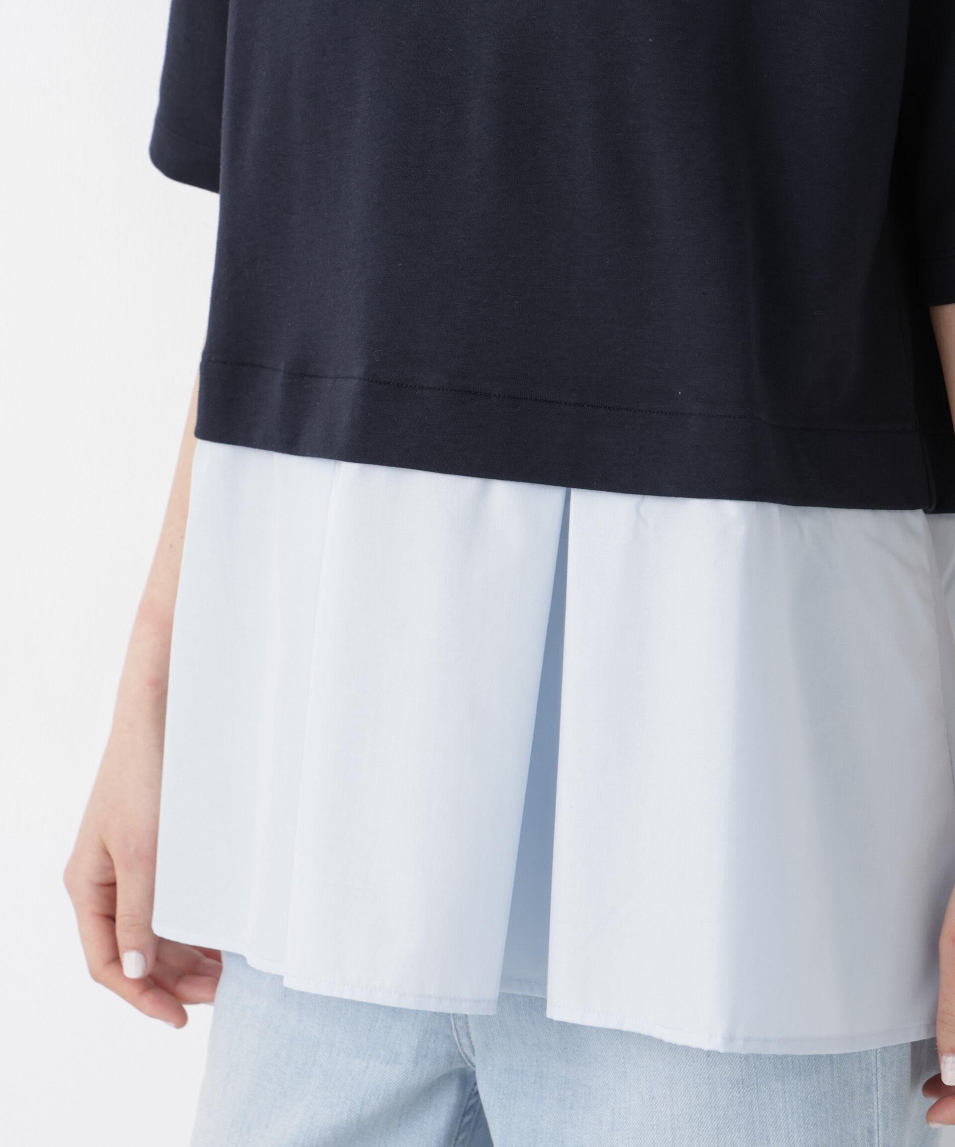 nano･universe「異素材ペプラムカットソー」|Tシャツ・カットソー|