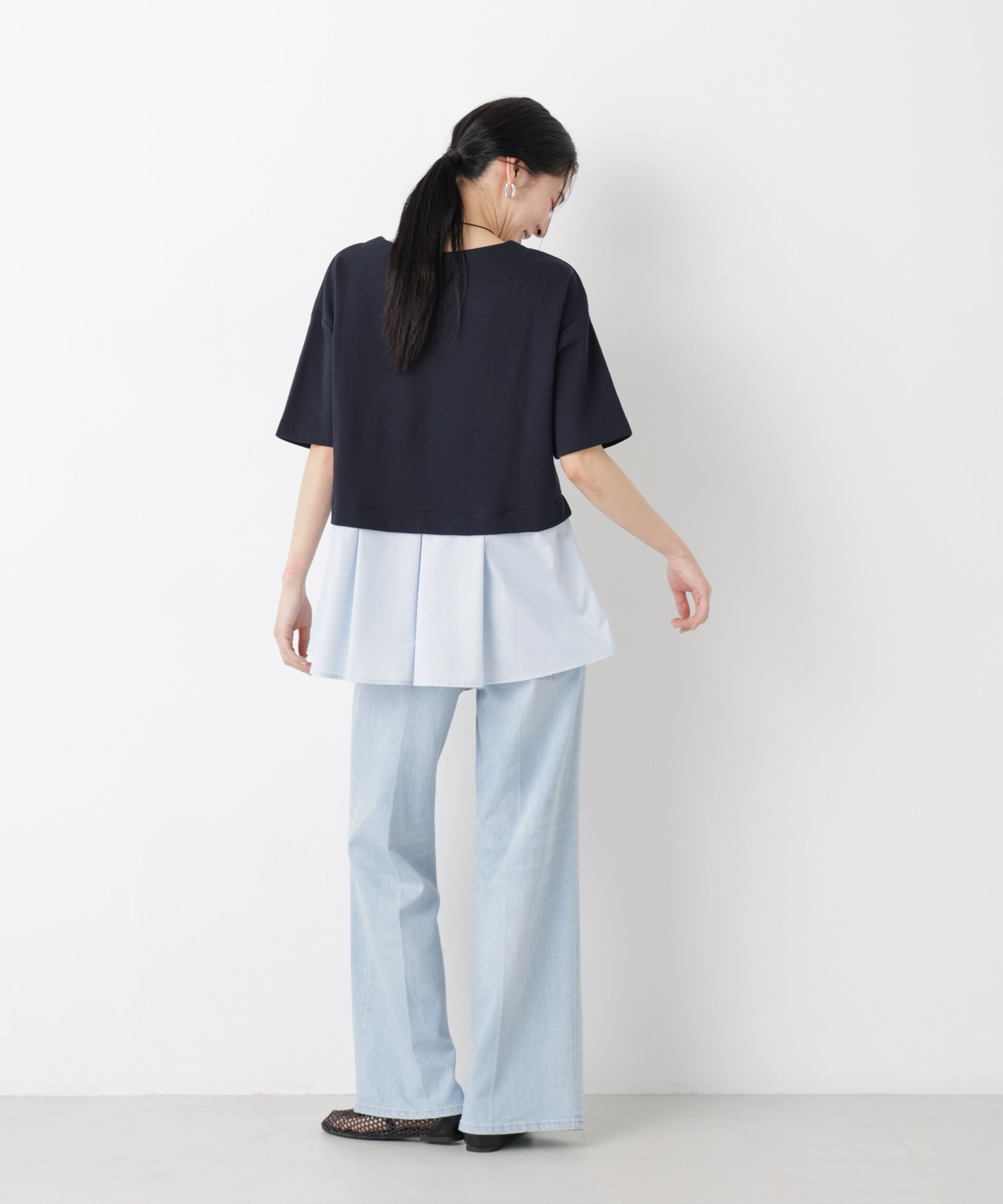 nano･universe「異素材ペプラムカットソー」|Tシャツ・カットソー|
