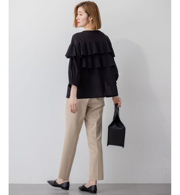 23区「【Oggi9月号掲載/洗える】クリアトリコットジャージー フリルデザイン カットソー」|Tシャツ・カットソー|