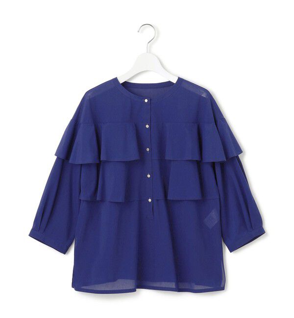 23区「【Oggi9月号掲載/洗える】クリアトリコットジャージー フリルデザイン カットソー」|Tシャツ・カットソー|