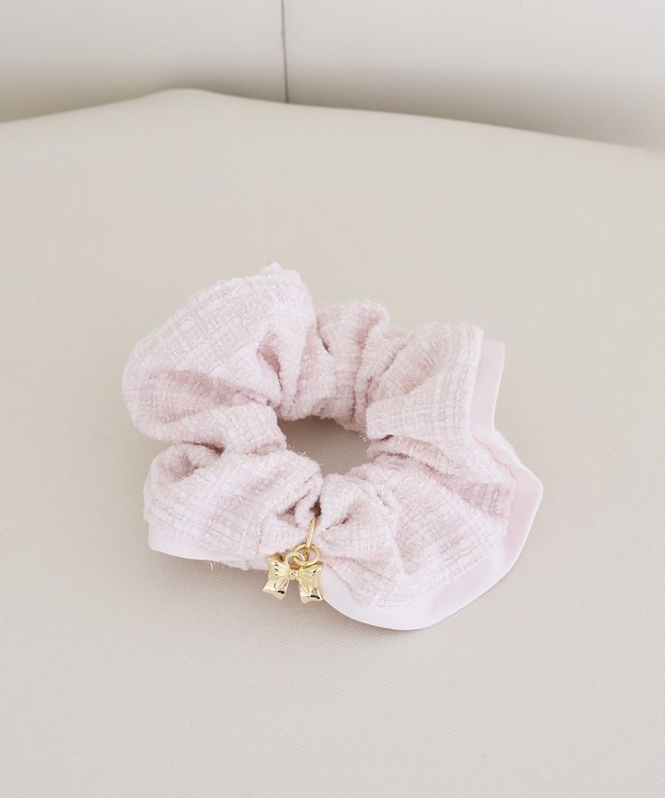 Maison de FLEUR「ツイードリボンシュシュ」|その他|ピンク
