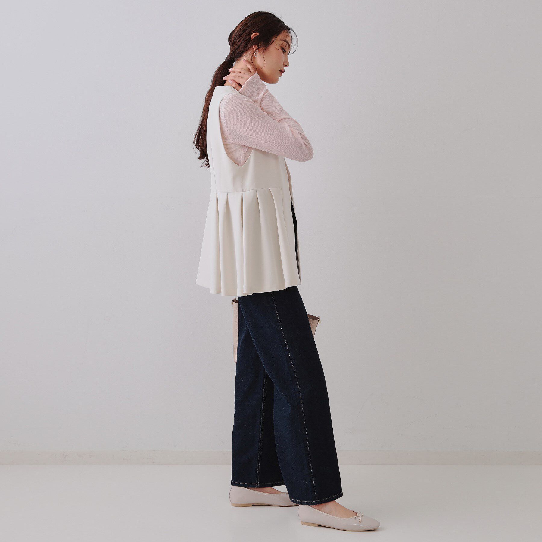 OPAQUE.CLIP「シアーリブカットソー【洗濯機洗い可】」|Tシャツ・カットソー|