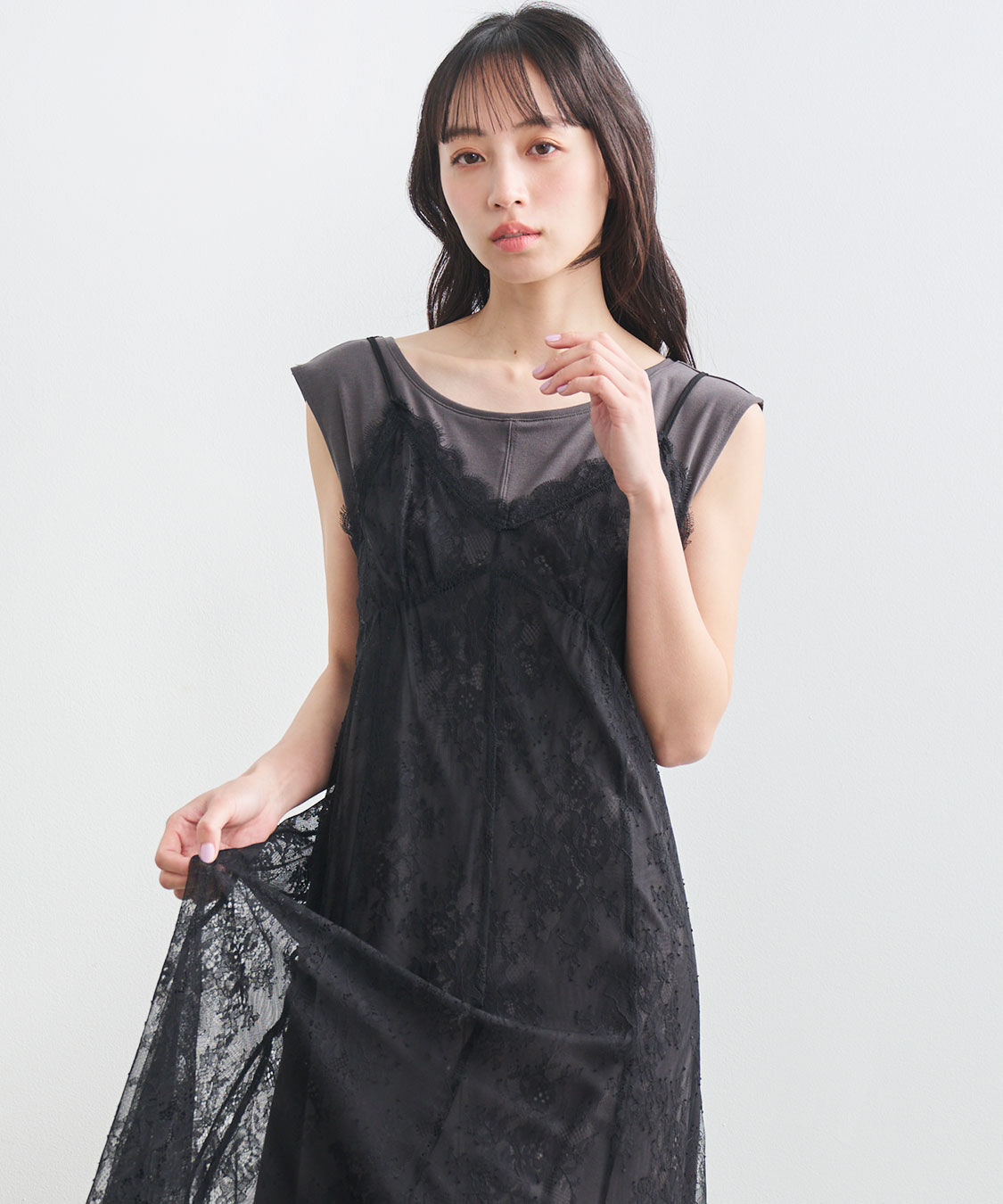 COCO DEAL「レースキャミワンピース&times;カットソーワンピース」|ワンピース|