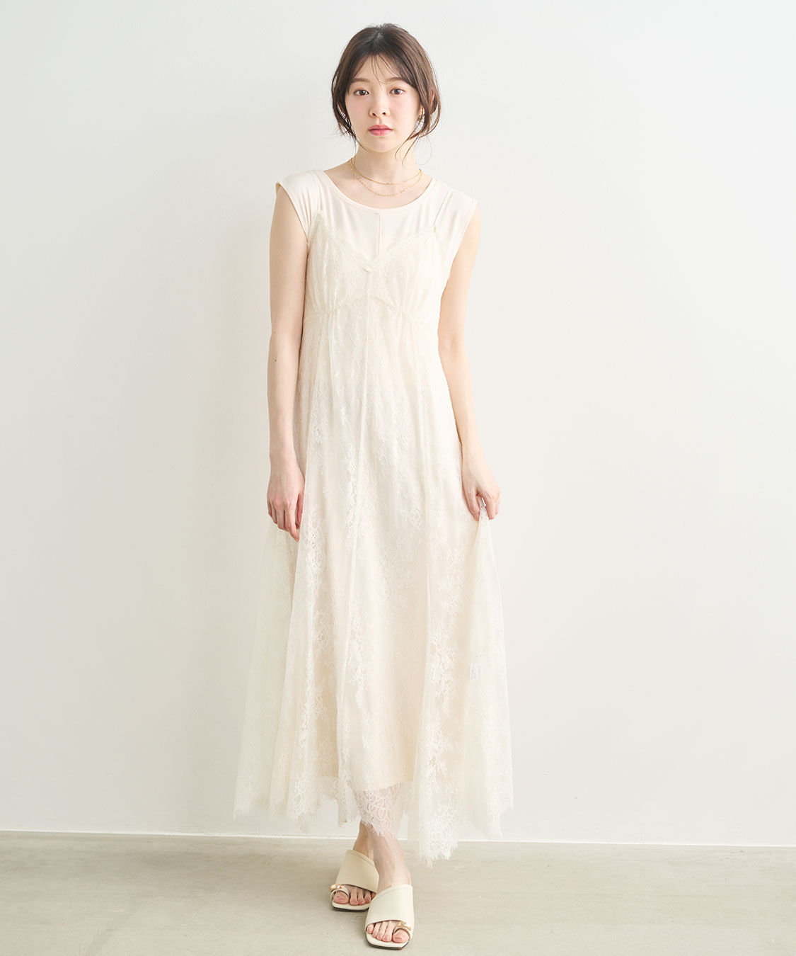 COCO DEAL「レースキャミワンピース&times;カットソーワンピース」|ワンピース|