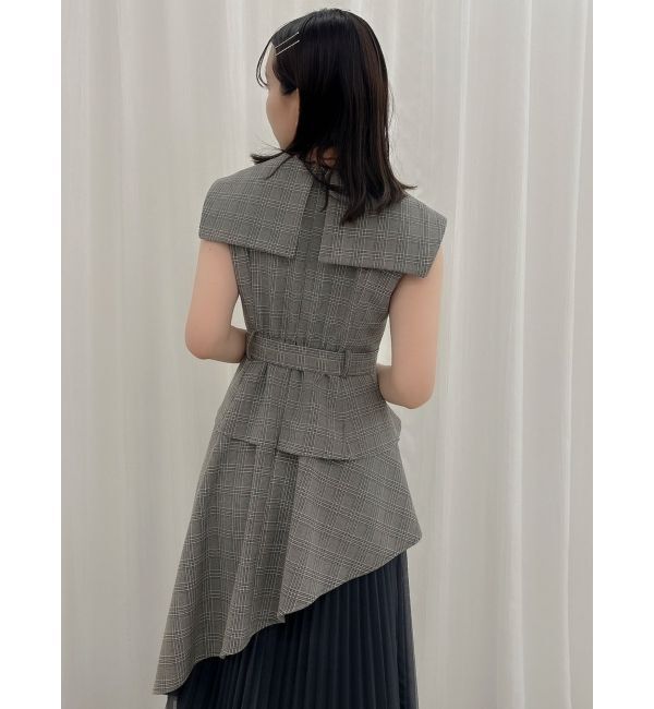 dazzlin「【新色・サイズ追加】アシメプリーツトレンチワンピース」|ワンピース|