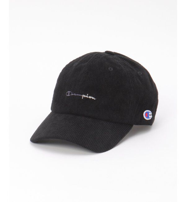 ikka「Champion コーデュロイキャップ」|その他|ブラック
