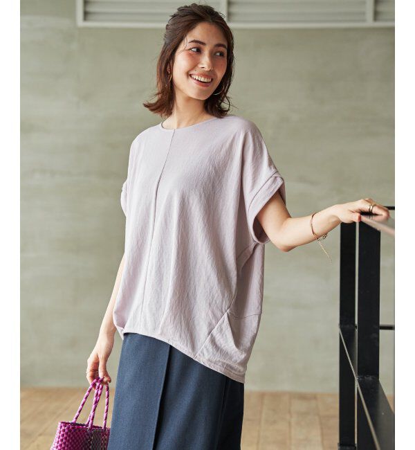 ikka「【接触冷感】鹿の子センターシームタックプルオーバー」|その他|