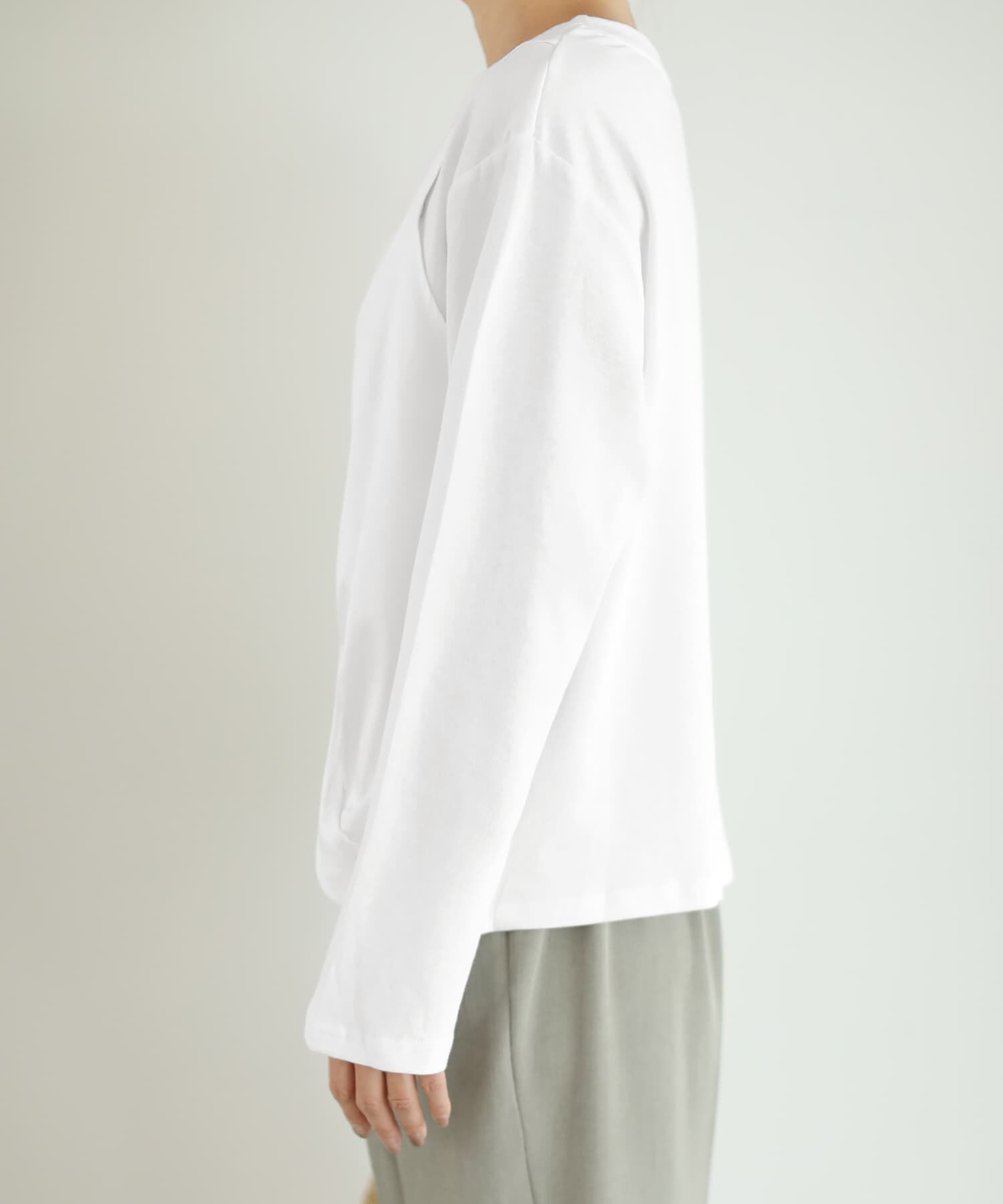 STYLE DELI「クロスベストレイヤードカットソー」|Tシャツ・カットソー|
