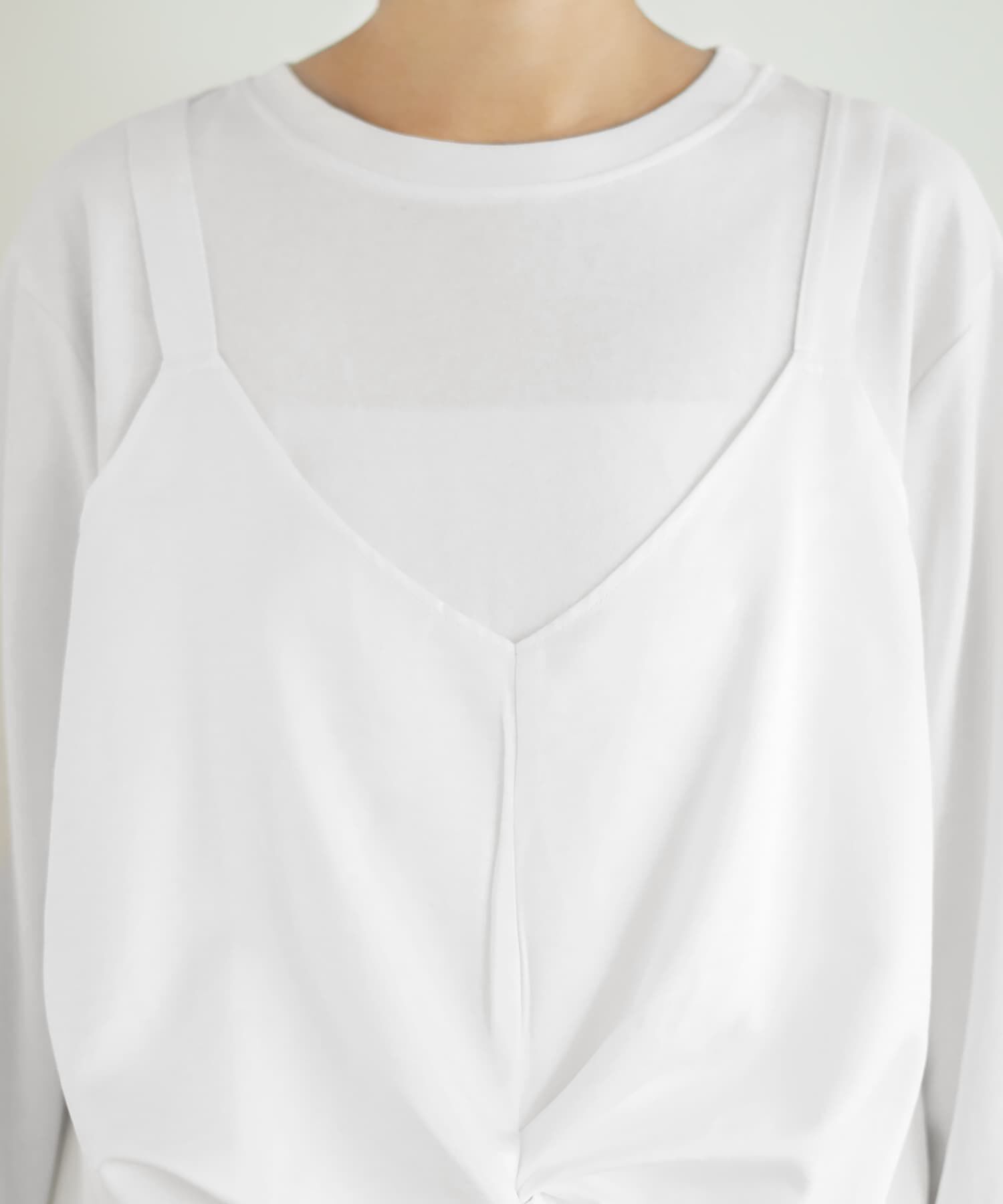 STYLE DELI「クロスベストレイヤードカットソー」|Tシャツ・カットソー|