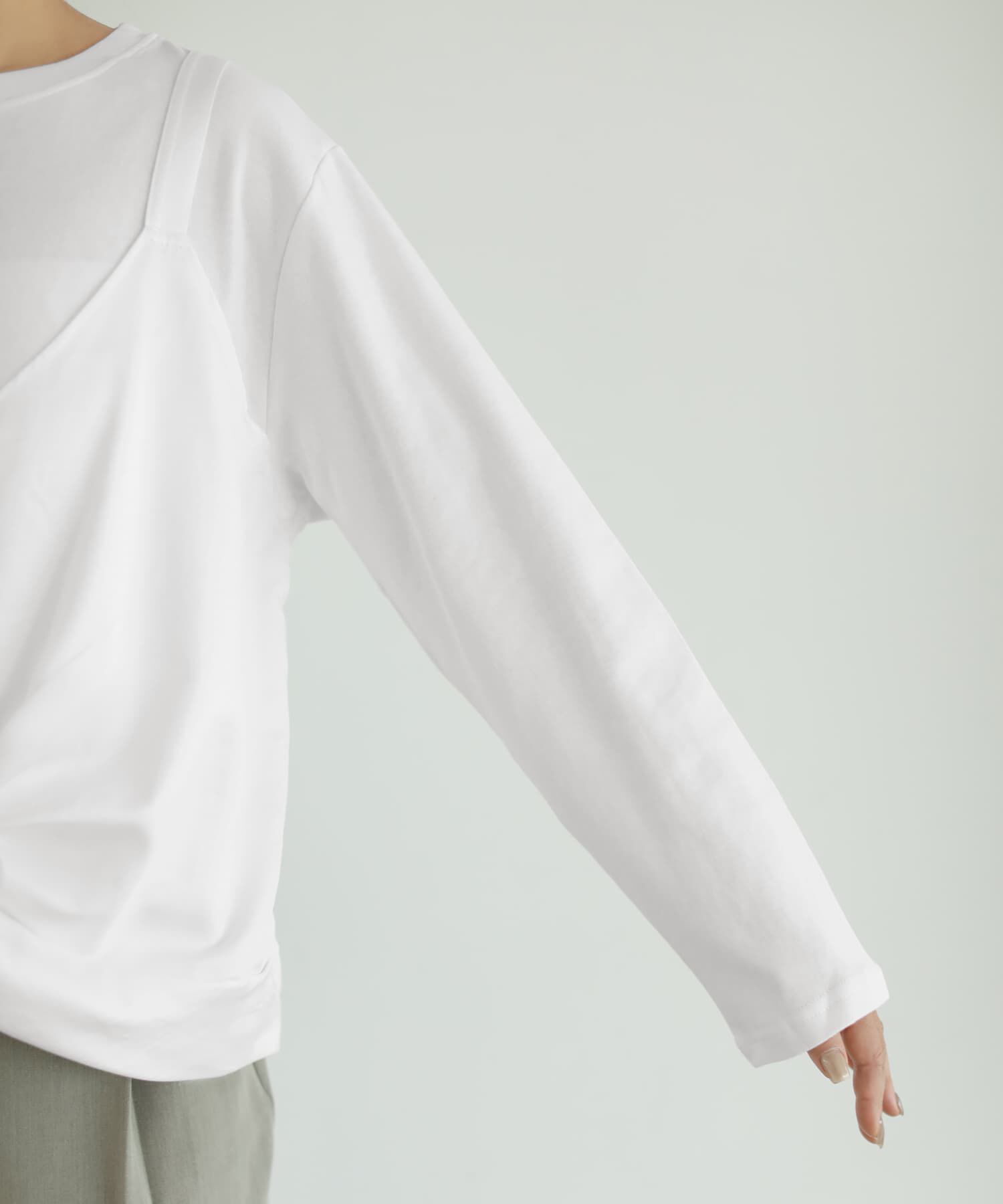 STYLE DELI「クロスベストレイヤードカットソー」|Tシャツ・カットソー|