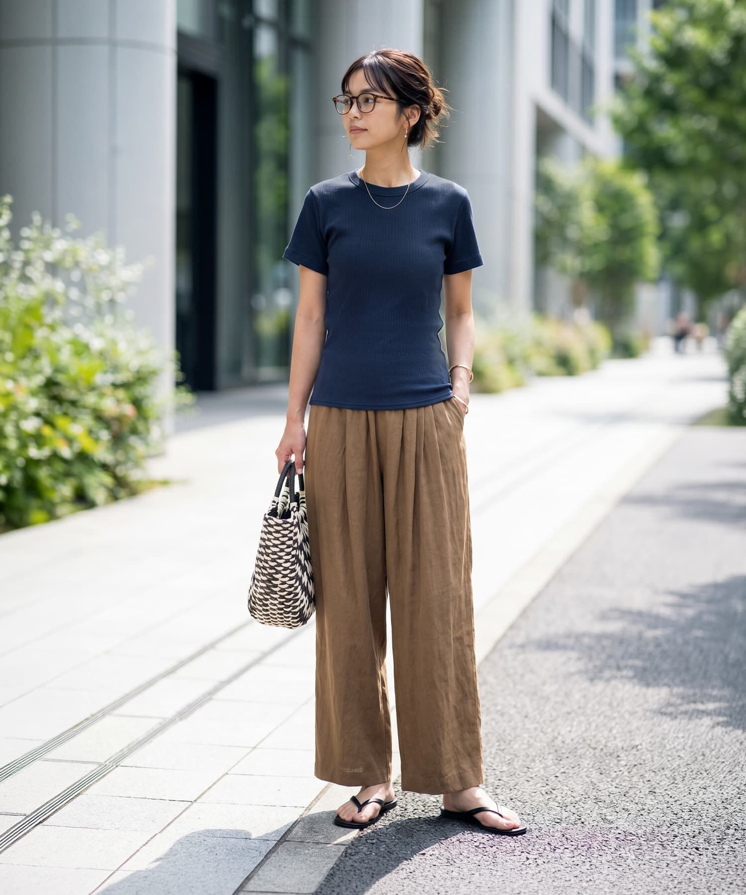 STYLE DELI「【Made in JAPAN】リブ半袖カットソートップス」|Tシャツ・カットソー|