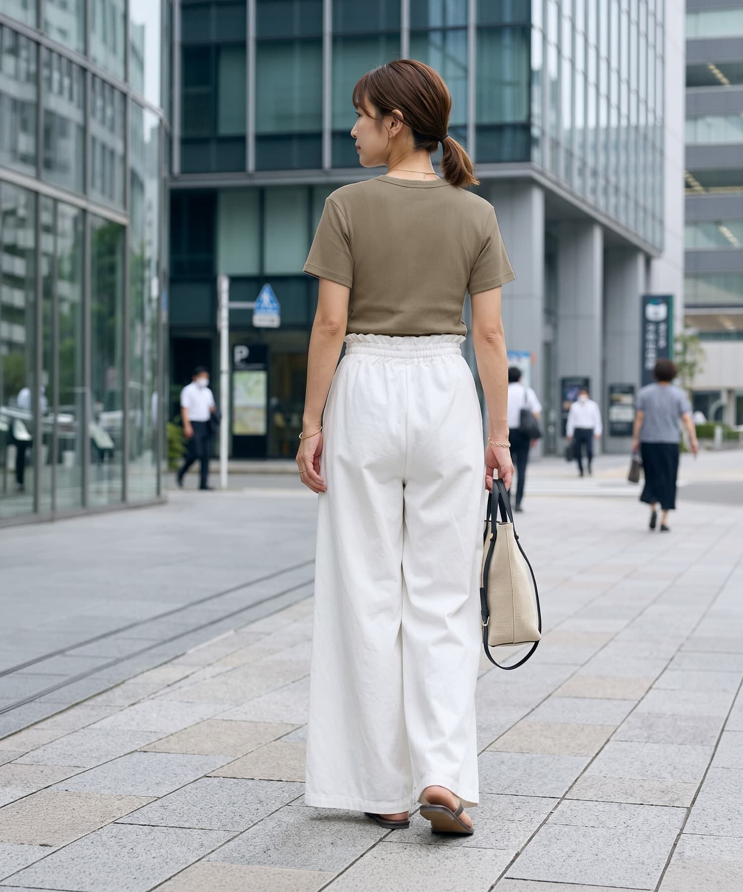 STYLE DELI「【Made in JAPAN】リブ半袖カットソートップス」|Tシャツ・カットソー|