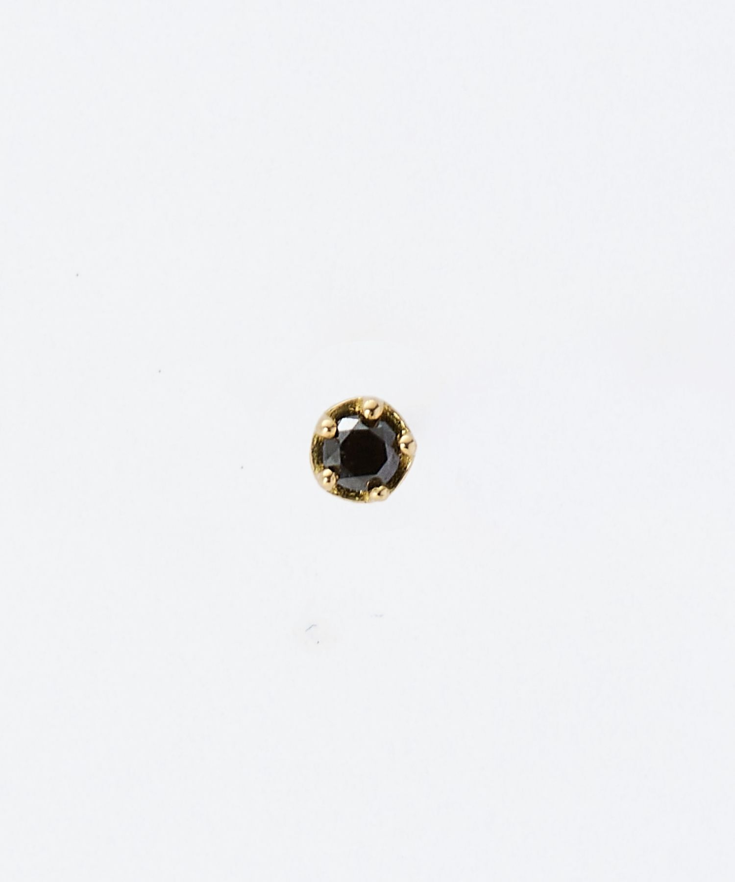 JUPITER「【K18】ブラックダイヤピアス/片耳/金属アレルギー対応」|ピアス|