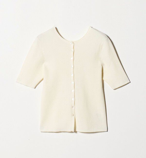 BEAUTY&YOUTH UNITED ARROWS「スパンコール ハーフスリーブ ２WAYカーディガン ウォッシャブル」|カーディガン|OFF WHITE