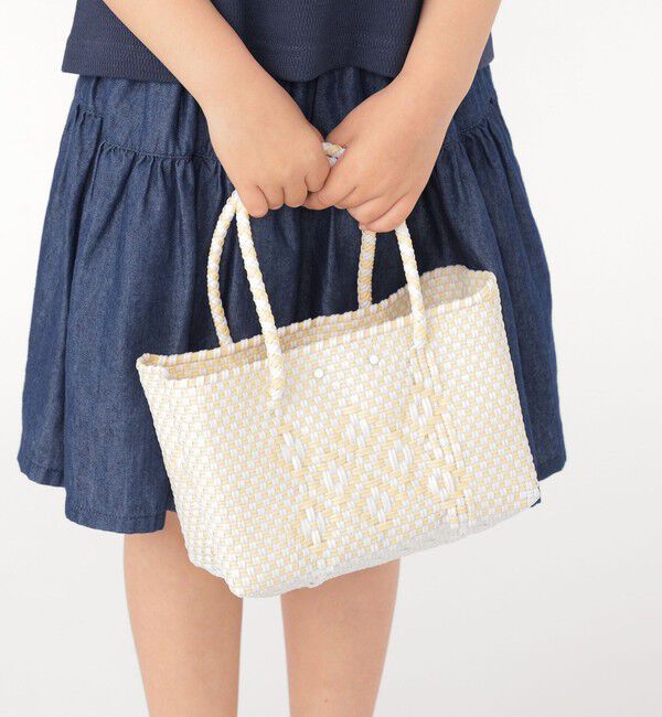 SHIPS KIDS「【SHIPS KIDS別注】Diminutivo:MINI BOLSA(SS)」|かごバッグ|ベージュ