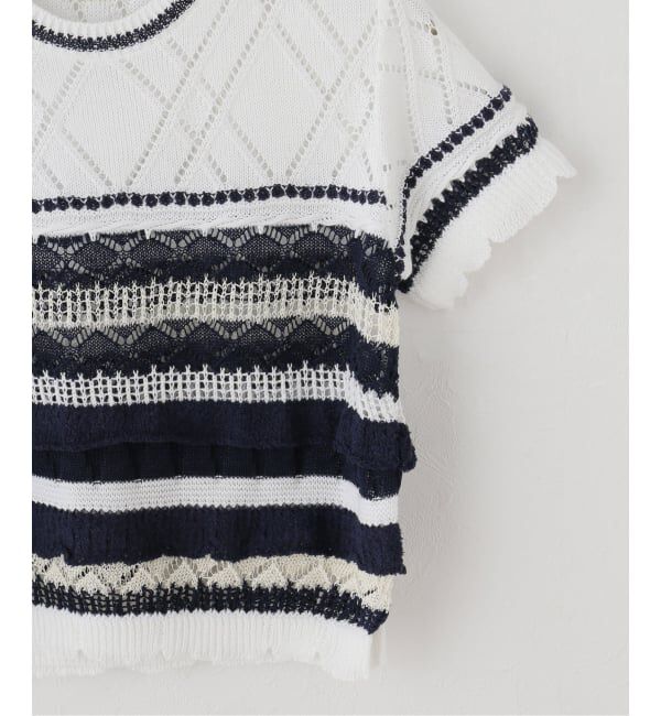 IENA LA BOUCLE「ODAKHA オダカ crazy short knit basque OH26SS-KN11」|ニット・セーター|