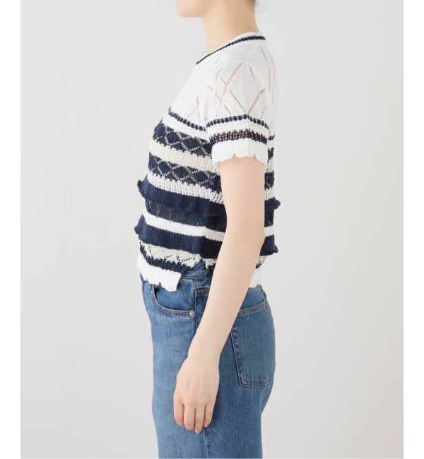 IENA LA BOUCLE「ODAKHA オダカ crazy short knit basque OH26SS-KN11」|ニット・セーター|