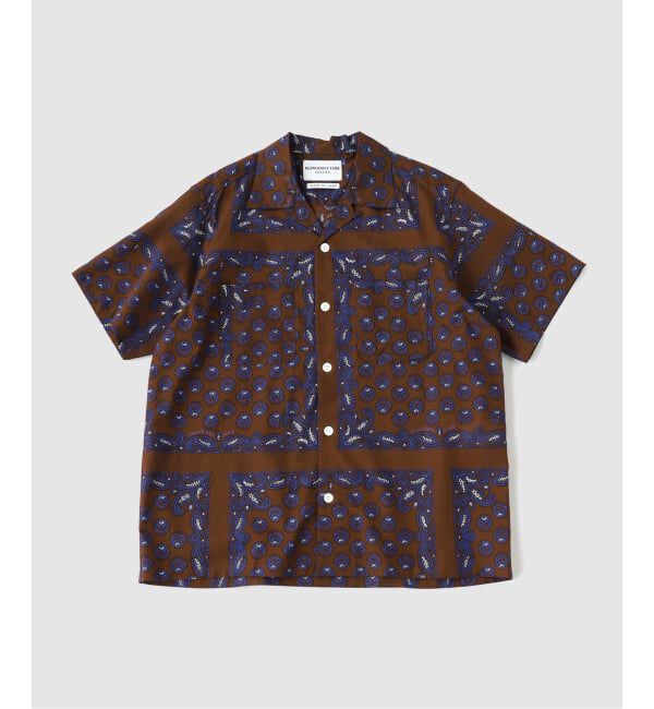 EDIFICE「NOMARHYTHM TEXTILE (ノーマリズム テキスタイル) Paisley Summer Shirt」|シャツ・ブラウス|ブラウン