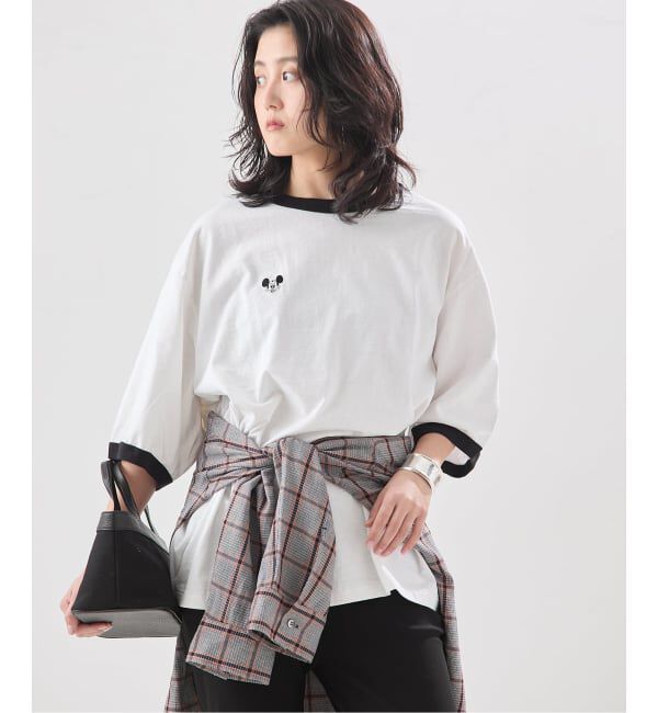 journal standard L'essage「【JANE SMITH/ジェーンスミス】 MICKEY FACE RINGER Tシャツ」|Tシャツ・カットソー|