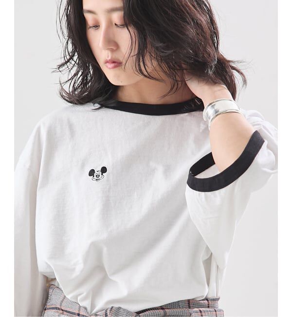 journal standard L'essage「【JANE SMITH/ジェーンスミス】 MICKEY FACE RINGER Tシャツ」|Tシャツ・カットソー|