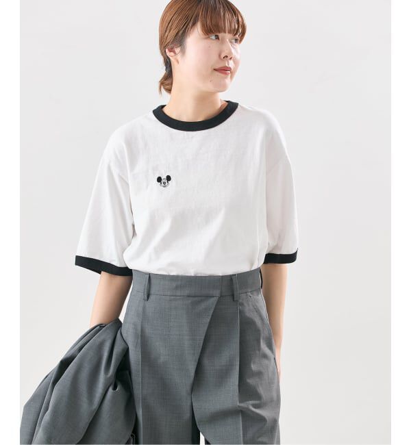journal standard L'essage「【JANE SMITH/ジェーンスミス】 MICKEY FACE RINGER Tシャツ」|Tシャツ・カットソー|