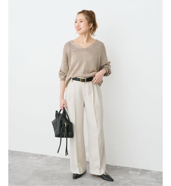 Spick and Span「《セットアップ可》ウォッシャブル2タックパンツ」|スラックス|