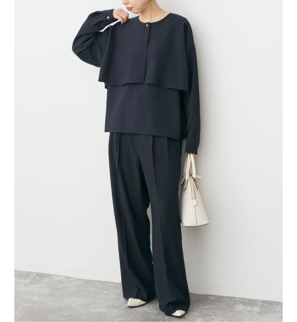 Spick and Span「《セットアップ可》ウォッシャブル2タックパンツ」|スラックス|