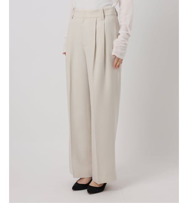Spick and Span「《セットアップ可》ウォッシャブル2タックパンツ」|スラックス|