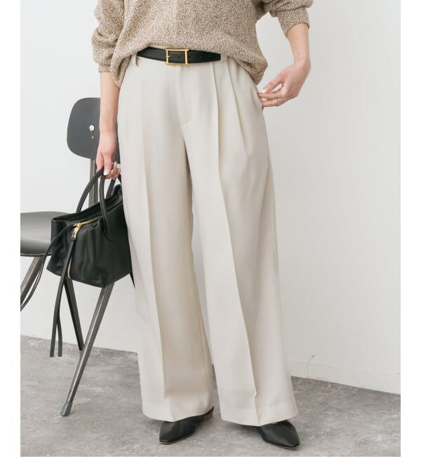 Spick and Span「《セットアップ可》ウォッシャブル2タックパンツ」|スラックス|