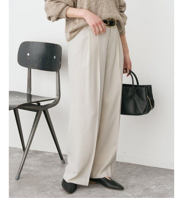 Spick and Span「《セットアップ可》ウォッシャブル2タックパンツ」|スラックス|