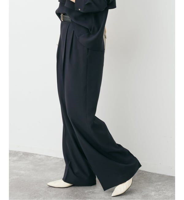 Spick and Span「《セットアップ可》ウォッシャブル2タックパンツ」|スラックス|