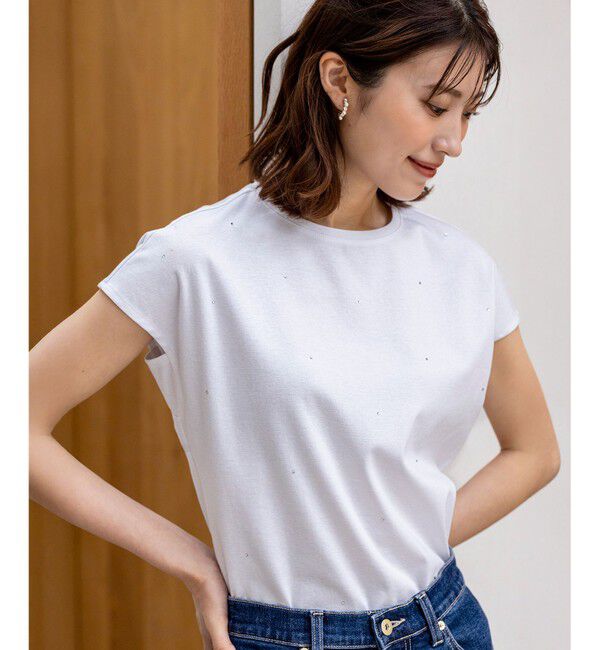 ANY SIS「【洗える】ビジュー付き カットソー」|Tシャツ・カットソー|オフ
