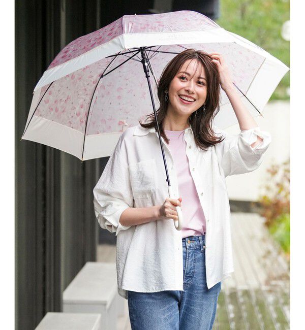 ANY SIS「【WEB・一部店舗限定】切り継ぎフラワー アンブレラ」|傘|