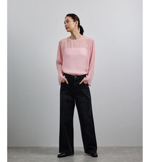 ROPE「【洗える・前後2WAY】楊柳プルオーバー シアーブラウス【WEB・一部店舗限定】」|シャツ・ブラウス|