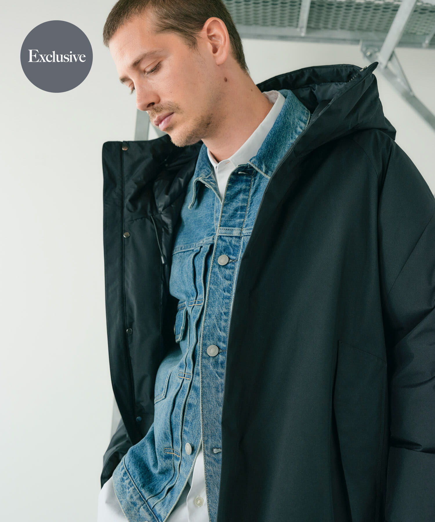 URBAN RESEARCH ROSSO「『別注』+phenix　WINDSTOPPER by GORE-TEX LABS ダウンコート」|ダウン|ブラック