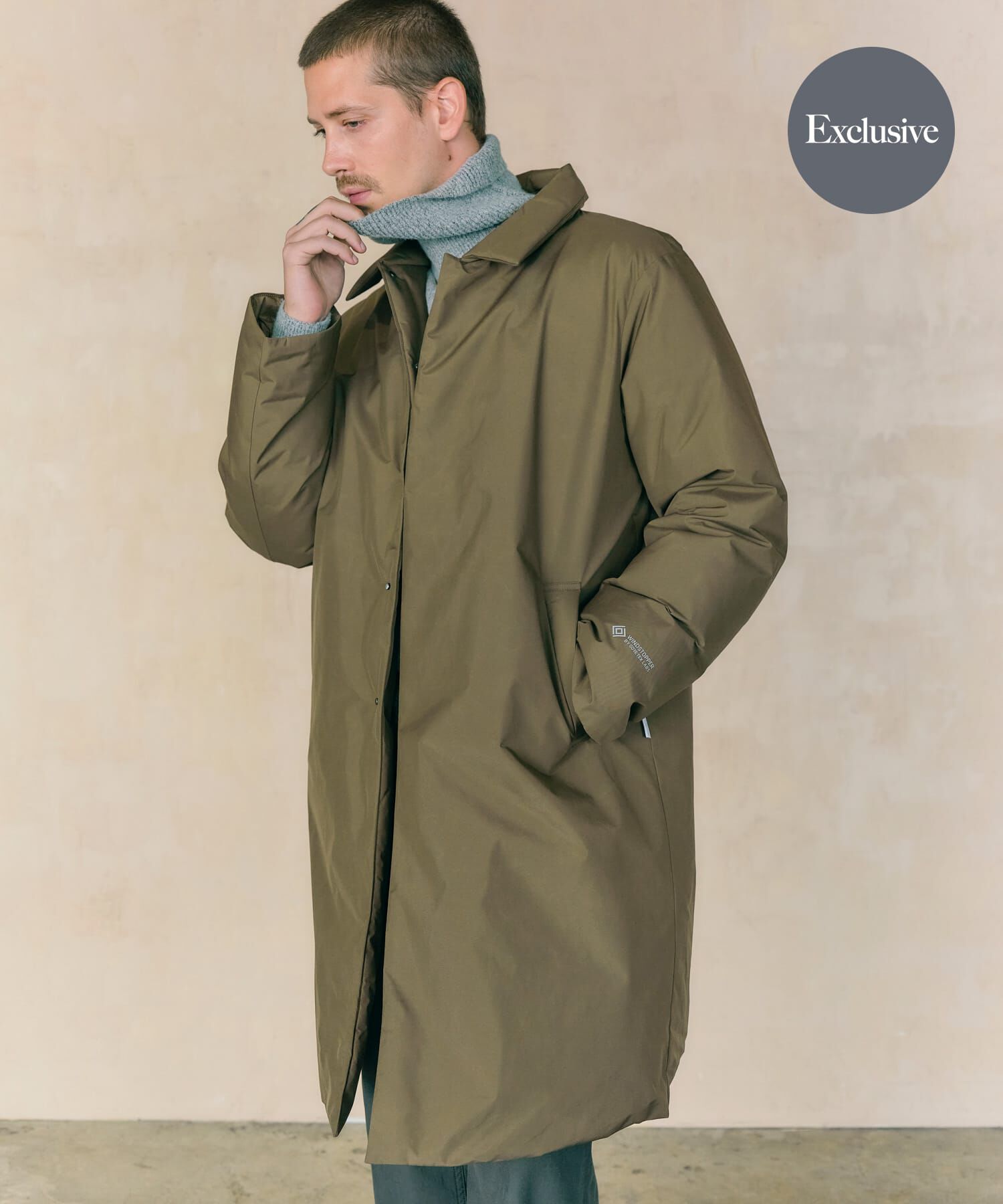URBAN RESEARCH ROSSO「『別注』+phenix　WINDSTOPPER by GORE-TEX LABSスタンドダウンコート」|ダウン|ブラウン