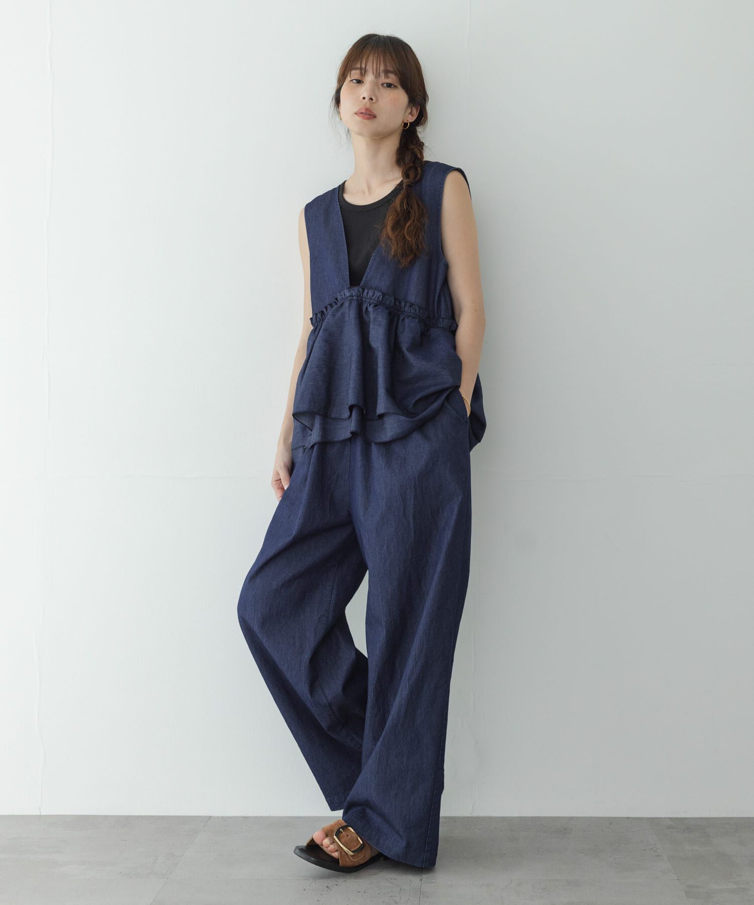 Sonny Label 「ペプラムフリルアソートオールインワン」|オールインワン|インディゴブルー