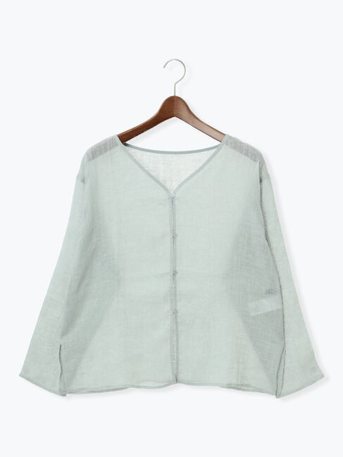 Te chichi「レーヨンリネンメッシュシャツ」|シャツ・ブラウス|サックスブルー