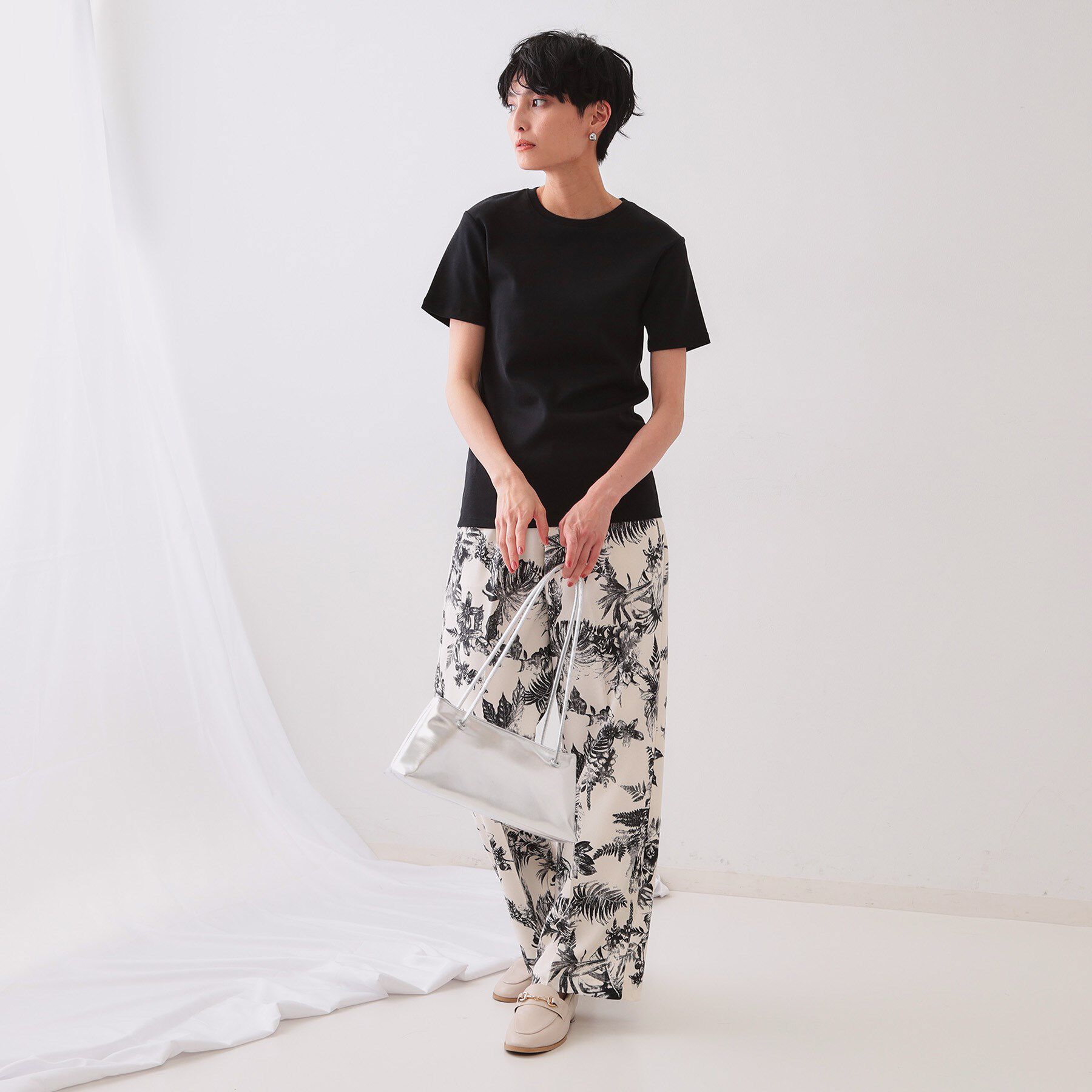 OPAQUE.CLIP「フライスベーシックTシャツ【洗濯機洗い可】」|Tシャツ・カットソー|