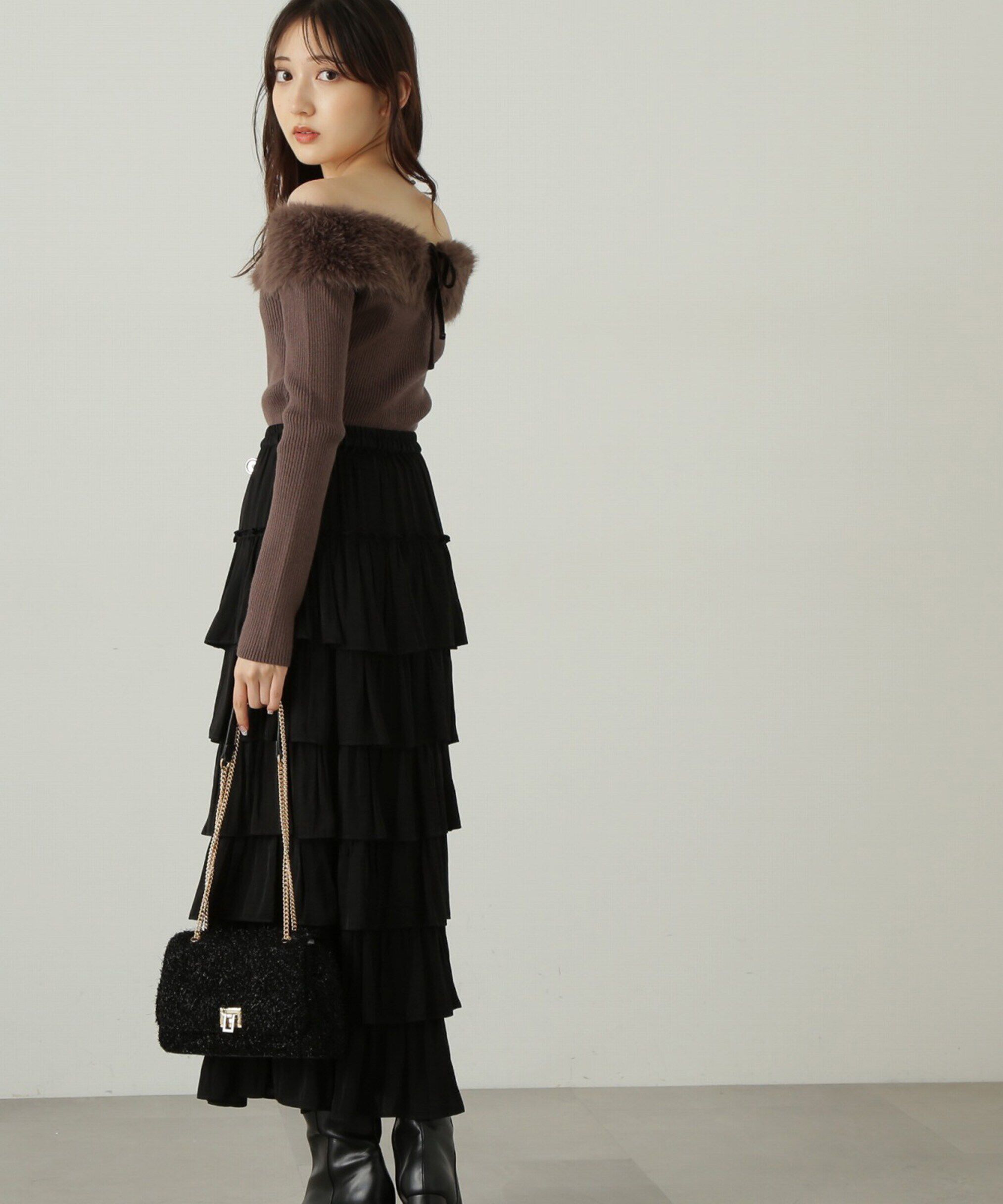 PROPORTION BODY DRESSING「ティアードフリルスカート　24AW」|スカート|