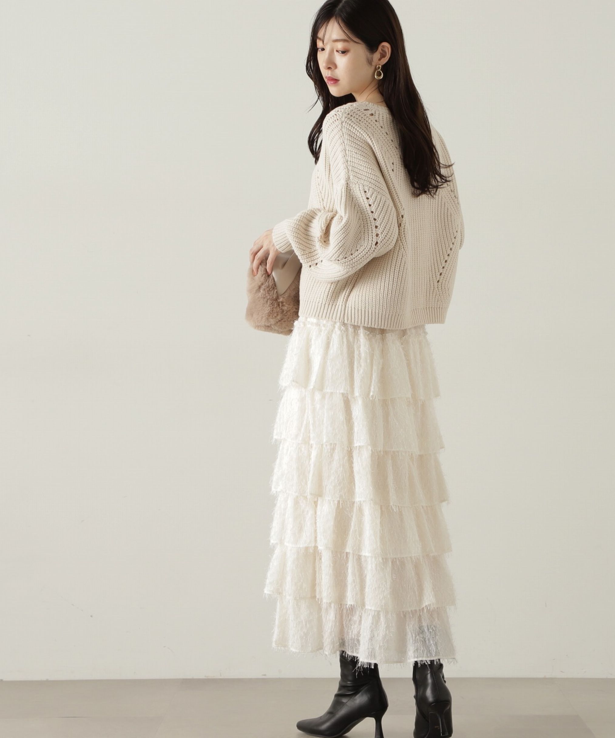 PROPORTION BODY DRESSING「ティアードフリルスカート　24AW」|スカート|