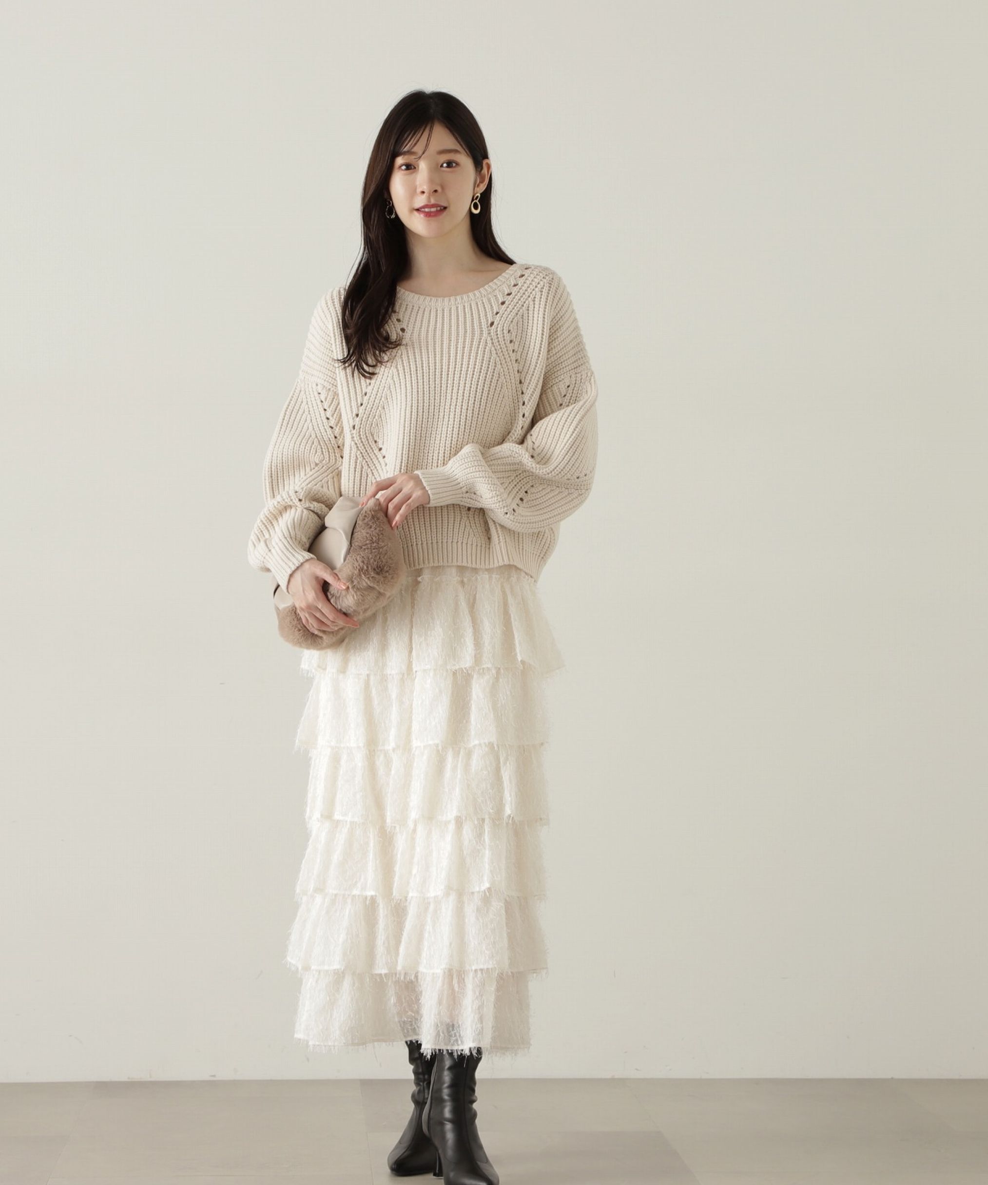 PROPORTION BODY DRESSING「ティアードフリルスカート　24AW」|スカート|