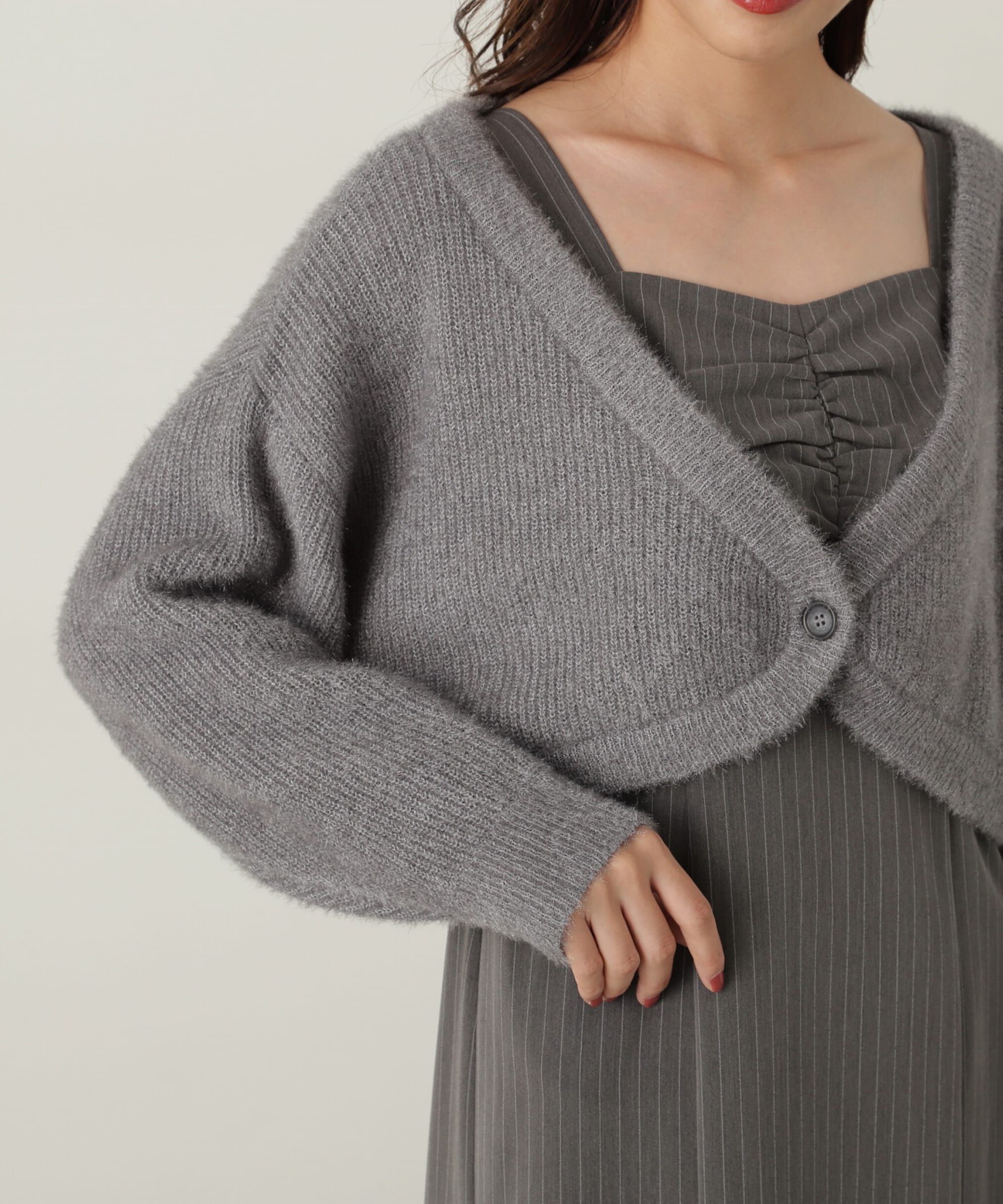 PROPORTION BODY DRESSING「フワフワカーデセットキャミワンピース」|ワンピース|