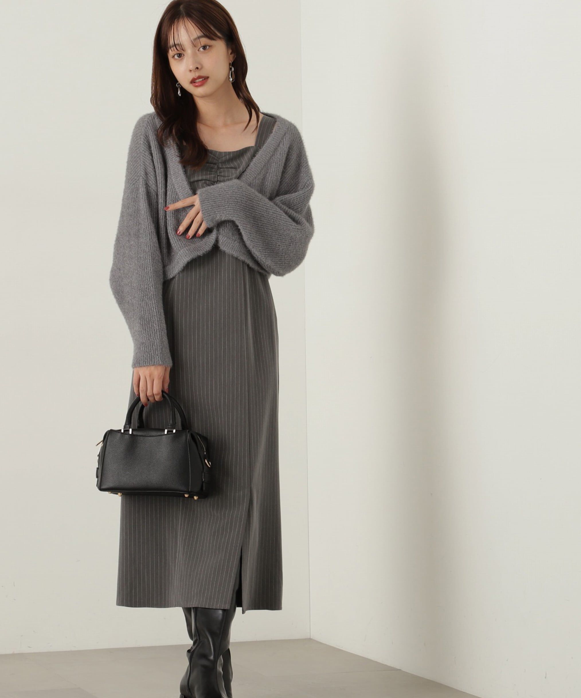 PROPORTION BODY DRESSING「フワフワカーデセットキャミワンピース」|ワンピース|