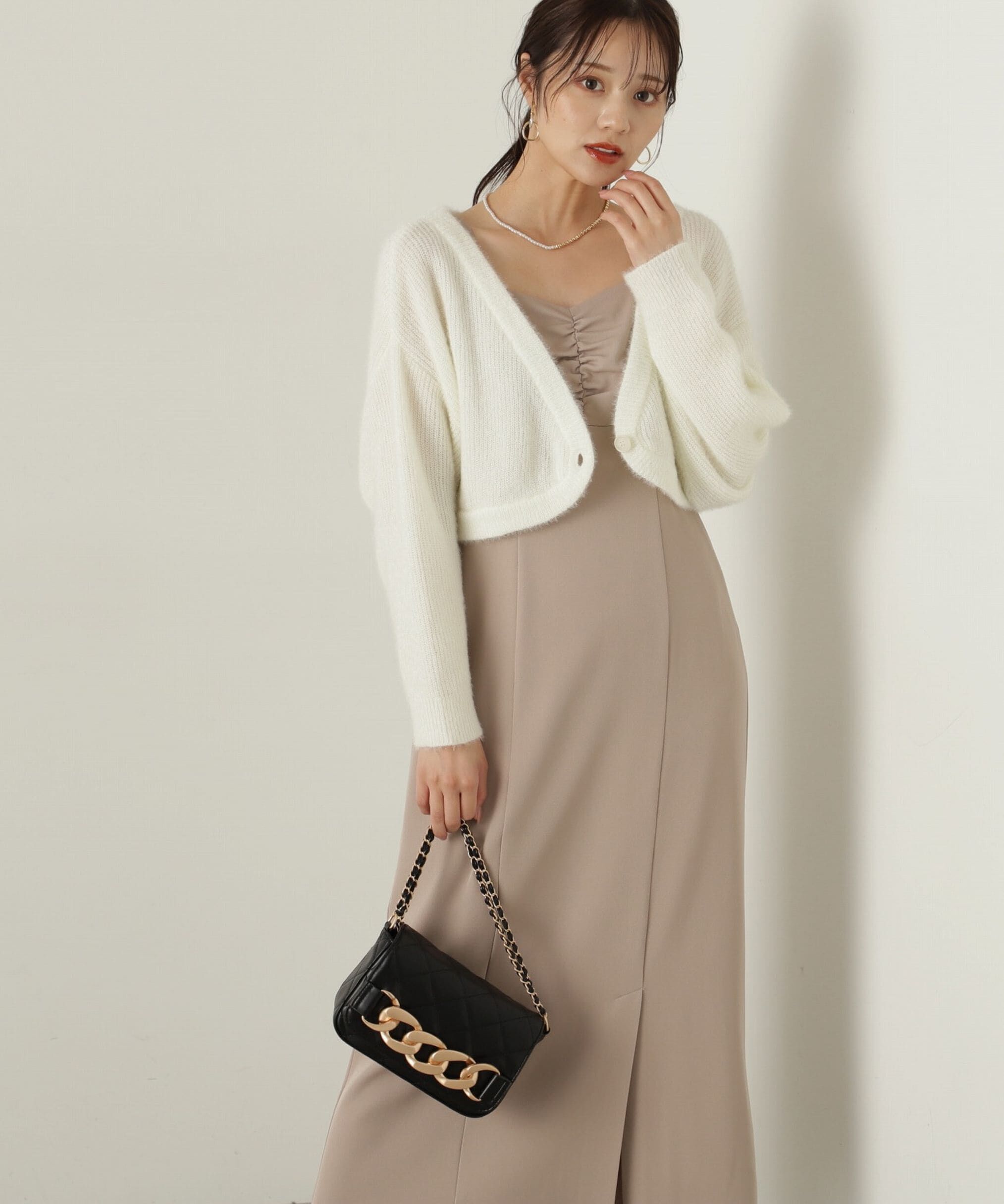 PROPORTION BODY DRESSING「フワフワカーデセットキャミワンピース」|ワンピース|