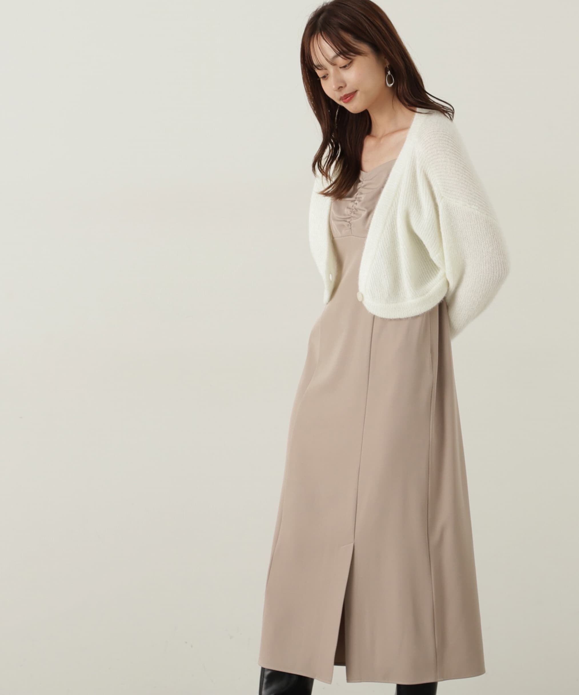 PROPORTION BODY DRESSING「フワフワカーデセットキャミワンピース」|ワンピース|