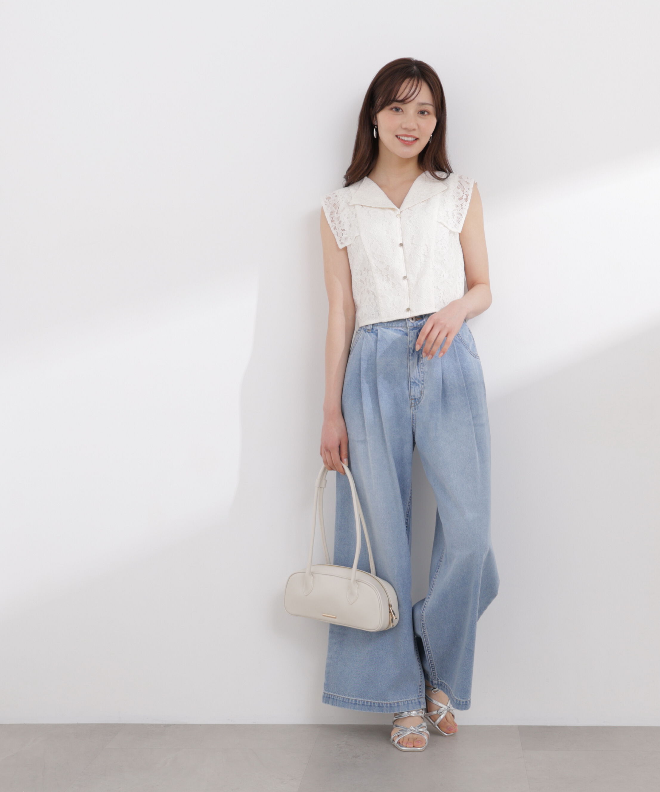 PROPORTION BODY DRESSING「衿付きレースブラウス 26SS」|シャツ・ブラウス|